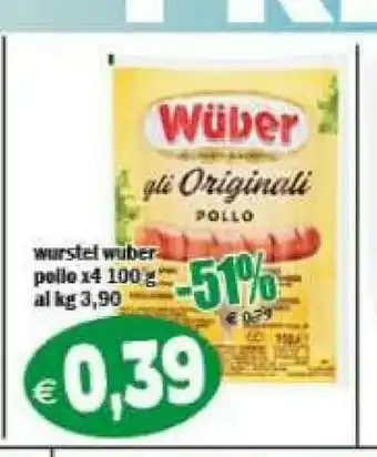 Gros Wuber Wurstel Pollo offerta