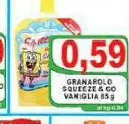 Gros Granarolo Squeeze & Go Golosa Crema Alla Vaniglia 85 G(ml) offerta