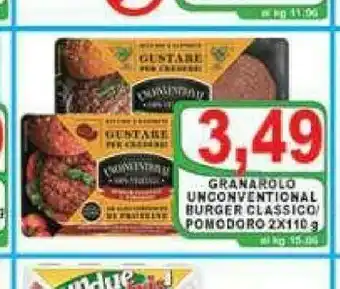 Gros Granarolo Unconventional Burger Classico/ Pomodoro offerta