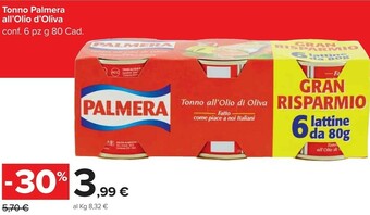 Carrefour Market Palmera Tonno offerta