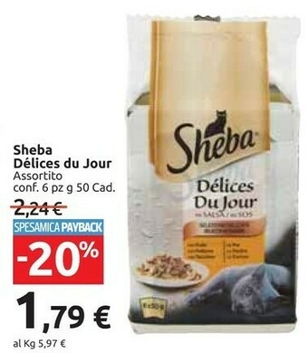 Carrefour Sheba Cibo per gatti offerta