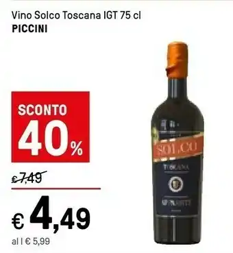 Iper La Grande Piccini Vino Solco Toscana Igt offerta
