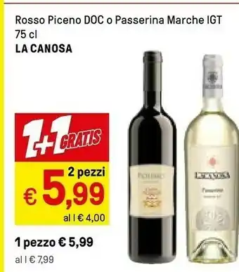 Iper La Grande La Canosa Rosso Piceno Doc O Passerina Marche Igt offerta