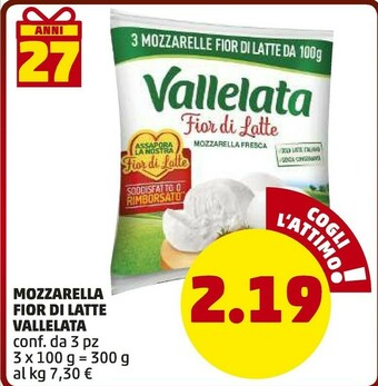 PENNY Vallelata Mozzarella Fior Dil Latte offerta