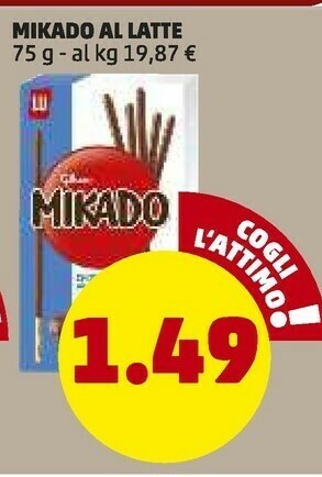 PENNY Glico Mikado Al Latte offerta