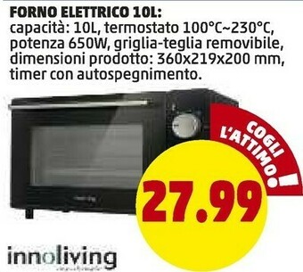 PENNY Innoliving Forno Elettrico 10 L offerta