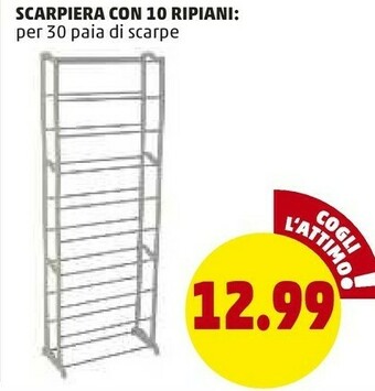 PENNY Scarpiera Con 10 Ripiani offerta