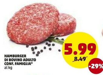 PENNY Hamburger Di Bovino Adulto offerta