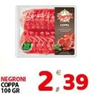 Premium Supermercati NEGRONI COPPA 100 GR offerta