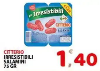 Premium Supermercati CITTERIO IRRESISTIBILI SALAMINI 75 GR offerta