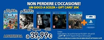 Unieuro Sony The Last Of Us Part II PlayStation 4 Basic offerta
