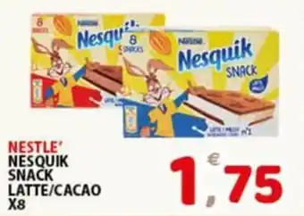 NESTLE' NESQUIK SNACK LATTE/CACAO X8
