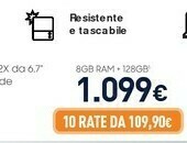 Unieuro Samsung Galaxy Z Flip3 5G 128GB Cream RAM 8GB Display 1,9" Super AMOLED/6,7" Dynamic AMOLED 2X offerta