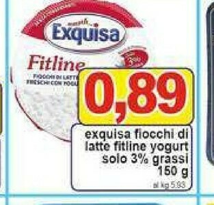 Gros Exquisa Fiocchi Di Latte Con Yogurt 150 G(ml) offerta