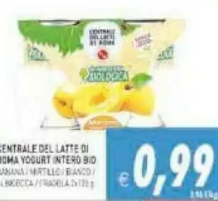 Gros Centrale del latte di roma Yogurt Intero Bio offerta