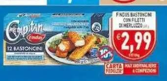 Gros Findus Bastoncini Con Filetti Di Merluzzo offerta