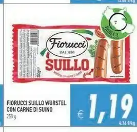 Iperfamily Fiorucci Suillo Wurstel Con Carne Di Suino offerta