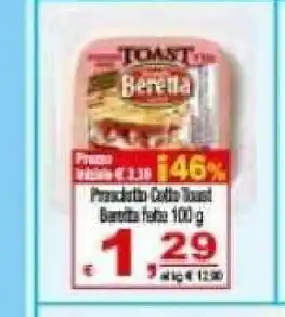 Gros Beretta Prosciutto Cotto Toast 8 Fette 100 G(ml) offerta