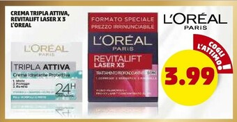PENNY L'Oreal Crema Tripla Attiva, Revitalift Laser X 3 offerta