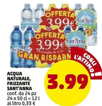 PENNY Sant'anna Acqua Minerale Naturale Frizzante 500 G(ml) offerta