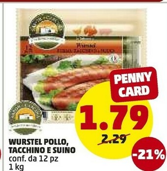 PENNY Sapor di Cascina - Wurstel di Pollo, Tacchino e Suino la Salumeria offerta