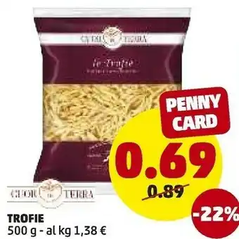 PENNY Cuor di Terra - Trofie 500 g(ml) offerta