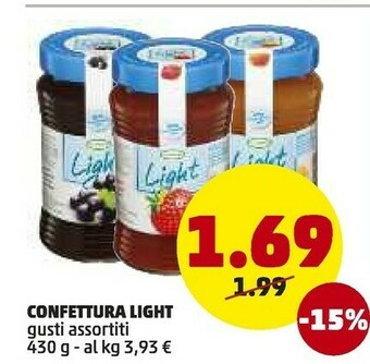 PENNY Confettura Light 430 G offerta
