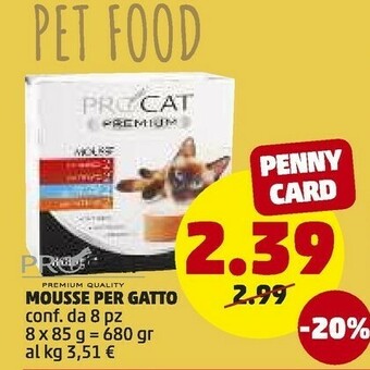 PENNY Mousse Per Gatto offerta