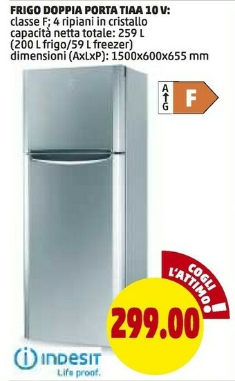 PENNY Indesit Frigo Doppia Porta Tiaa 10 V offerta