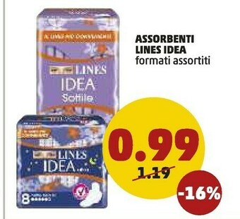 PENNY Lines Assorbenti Idea offerta
