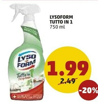 PENNY Lysoform Igienizzante Universale Spray 750 Ml offerta