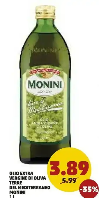 PENNY Monini Terre Del Mediterraneo Olio Extra Vergine Di Oliva 1000 Ml offerta