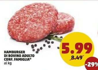 PENNY Hamburger Di Bovino Adulto offerta