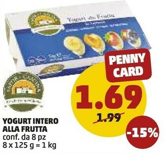 PENNY Yogurt Intero Alla Frutta 1000 G offerta