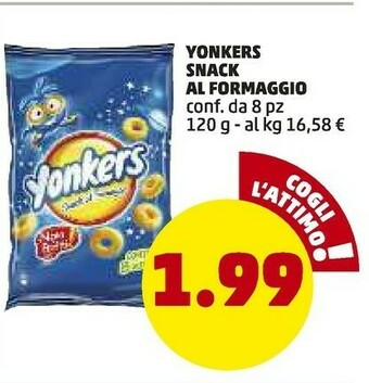 PENNY Yonkers - Snack Al Formaggio 120 G(ml) offerta