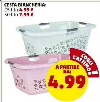 PENNY Cesta Biancheria 25 L offerta