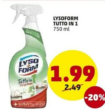 PENNY Lysoform Igienizzante Universale Spray 750 Ml offerta