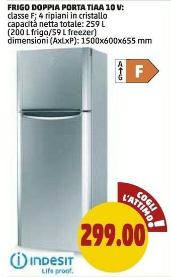 PENNY Indesit Frigo Doppia Porta Tiaa 10 V offerta