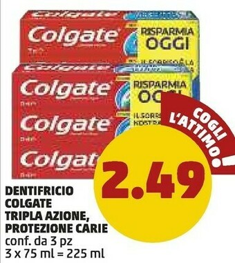 PENNY Colgate 01.00153 Dentifricio Anticarie 75 Ml offerta
