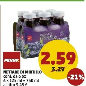 PENNY Penny Nettare Di Mirtillo offerta