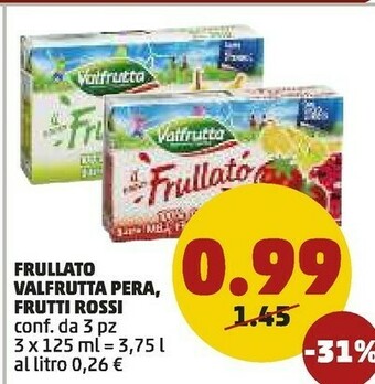 PENNY Valfrutta Il Frullato 100% Frutta Gusto Pera 375 G(ml) offerta