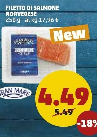 PENNY Gran Mare Filetto Di Salmone Norvegese offerta
