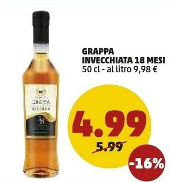 Grappa Invecchiata 18 Mesi