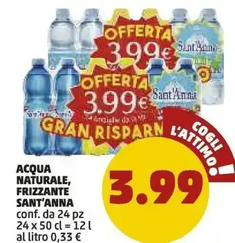 PENNY Sant'anna Acqua Minerale Naturale Frizzante 500 G(ml) offerta