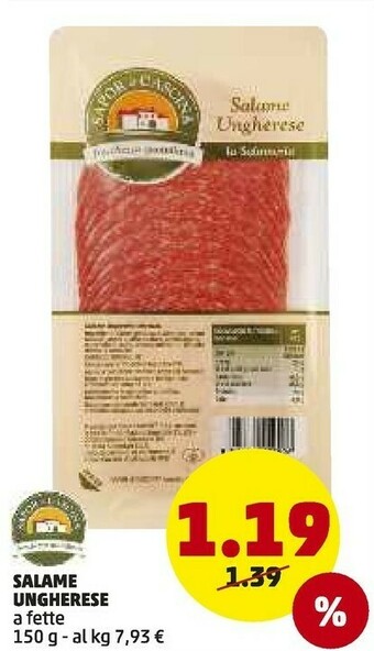 Sapor di Cascina Salame Ungherese A Fette