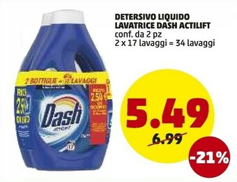 PENNY Dash Detersivo Liquido Lavatrice offerta