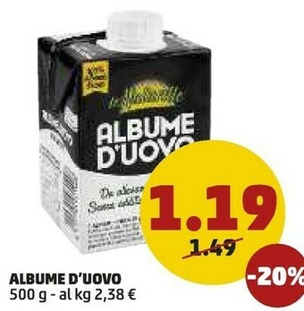 PENNY Le Naturelle Albume D'uovo offerta