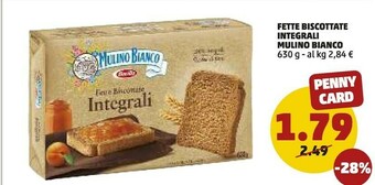 PENNY Mulino Bianco Fette Biscottate Le Integrali 100% Integrali offerta