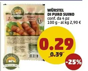 PENNY Le freschette Sapor Di Cascina Wurstel Di Puro Suino offerta