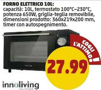 PENNY Innoliving Forno Elettrico 10 L offerta